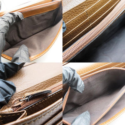 Gucci Long Wallet 346058 GG Canvas Leather Brown Fold Small Women Ladies Women