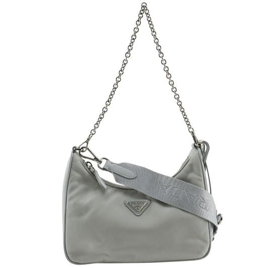 Prada Re-edition 2005 2WAY 1bh204 Nylon Fiordaliso Gray Women Shoulder Bag