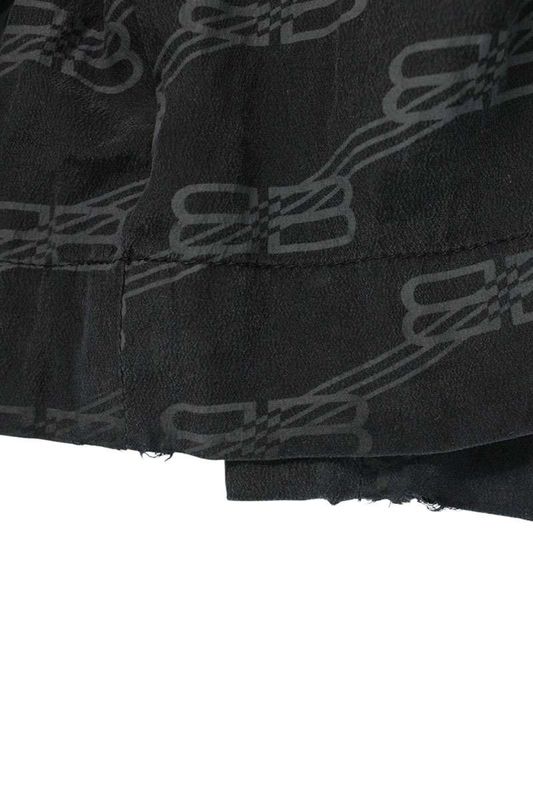 Balenciaga 659026 Tml35 Logo All Over Silk Long Pants Women 34