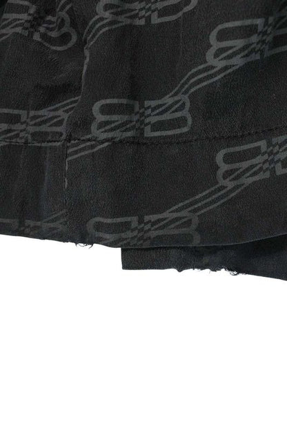 Balenciaga 659026 Tml35 Logo All Over Silk Long Pants Women 34