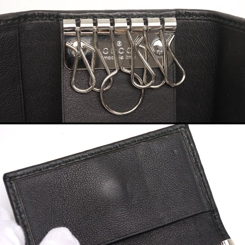 Gucci Interlocking G Leather Key Case 6 Keys 181680