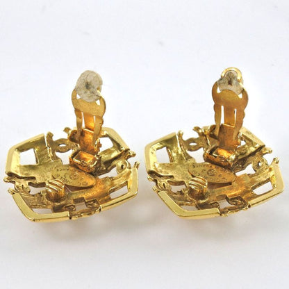 Chanel Coco Mark Vintage Gold Plated Gold 23 Ladies 23g Earrings