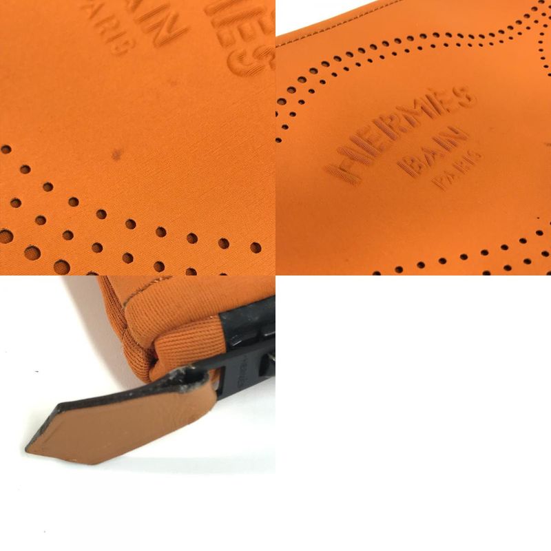Hermes Pouch Neobain MM Polyamide Orange
