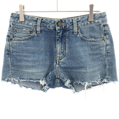 Saint Laurent Paris 16ss Cutoff Denim Shorts 375916 Indigo Blue 25