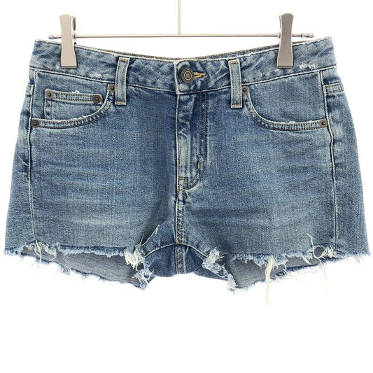 Saint Laurent Paris 16ss Cutoff Denim Shorts 375916 Indigo Blue 25