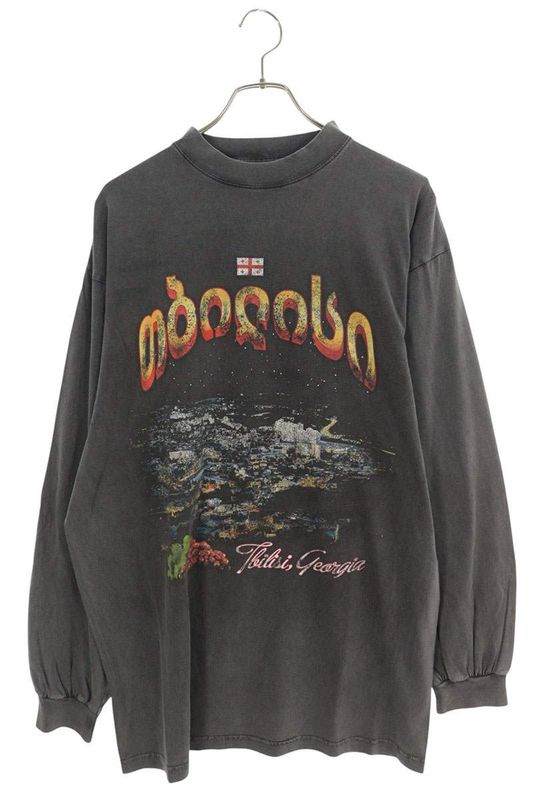 Balenciaga 25SS 819022 Trvq7 Large Fit Long Sleeve Cut And Sewn Men's 1