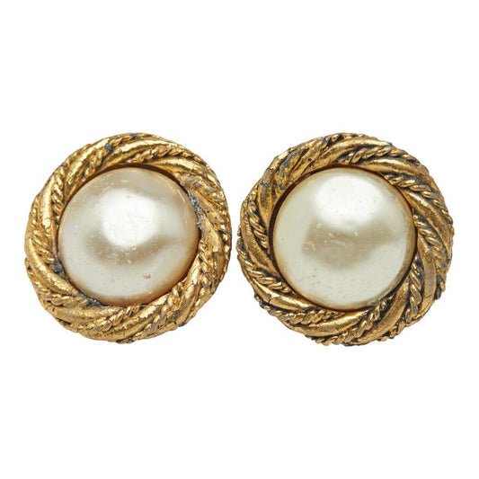 Chanel Gold Plated Faux Pearl Women's Chanel