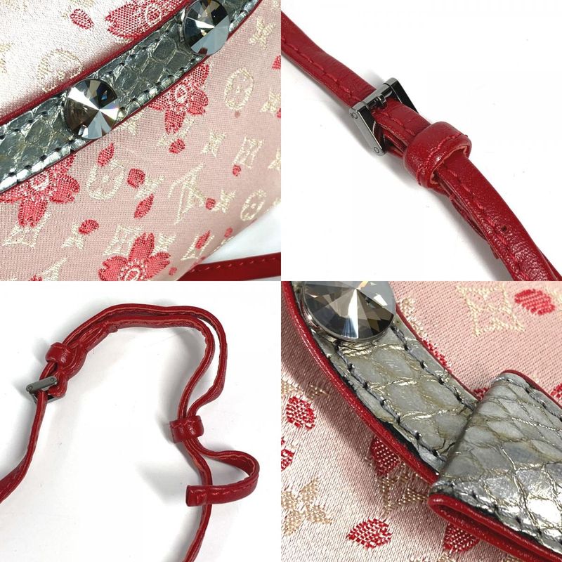 Louis Vuitton Shoulder Bag Griotte M92588 Satin Pink