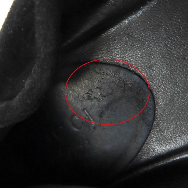 Gucci 270311 Bamboo Bit Suede Leather Pumps Flat Shoes Black 35 With Box Made