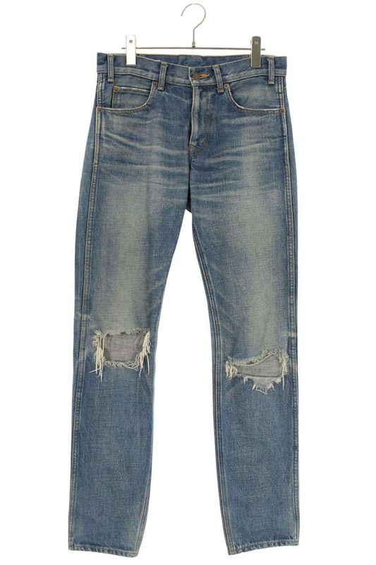 Celine 2n309930f Damaged Union Wash Denim Pants Men's 28