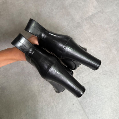 Bottega Veneta Rain Short Boots 38 25cm (9.84in) Black Storage Bag Rubber Boots