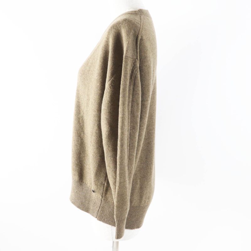 Hermes 22AW 2h2603d1 100% Cashmere Silver Hardware With Serie Plate Crew Neck