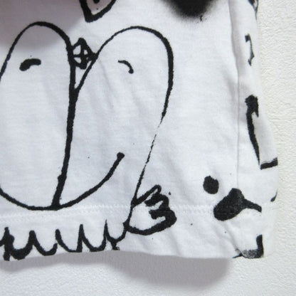 Good Prada Adam Neate Graphic Print Short Sleeve T-Shirt Cut and Sewn S White