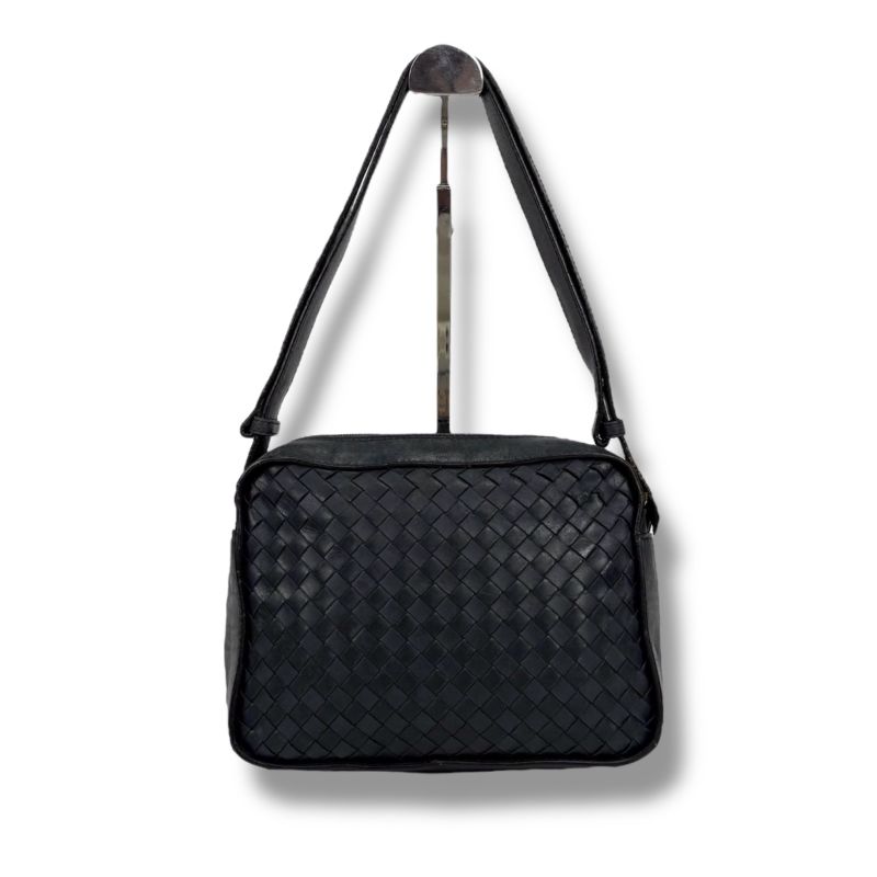 Bottega Veneta One Shoulder Bag Intrecciatoleather Navy Dark Blue 2WAY Hobo Soho