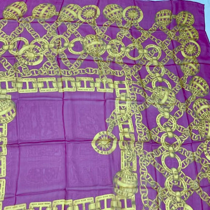 Celine Large 130x130cm (51.18in) Silk Scarf Stole Pink