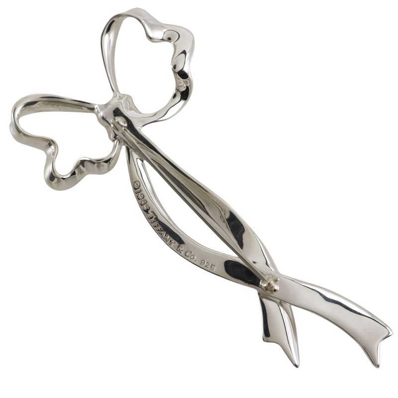 Tiffany & Co Ribbon Silver 925 Ladies 15.4g Brooch