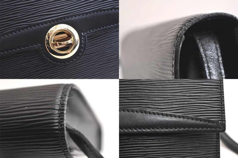 Louis Vuitton Epi Arche 2way Shoulder Clutch Bag Black M52572 LV 2613n