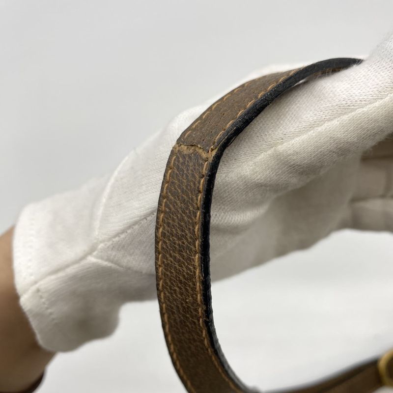 Gucci Old Gucci 89 02 Shoulder Bag GG Supreme Sherry Line Beige Brown Ladies