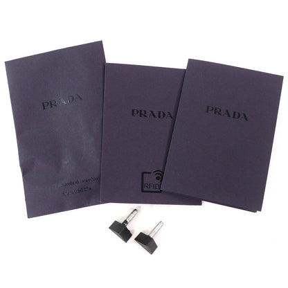 Prada 1i890m Triangle Logo Strap Leather Pumps Rosso Bianco 37.5 With Box And