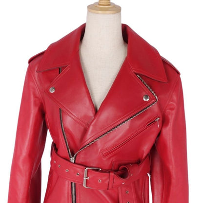 Celine Phoebe Period Jacket Leather Jacket Double Rider