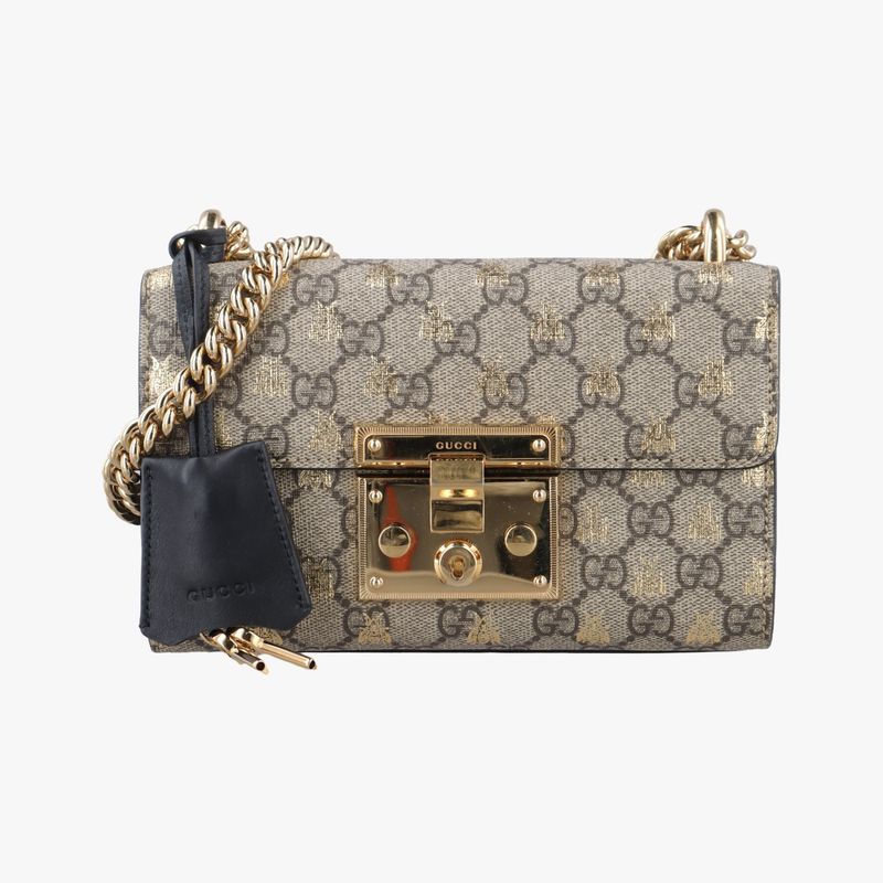 Gucci Padlock Beige And Black PVC Coated Canvas 409487 A030968460