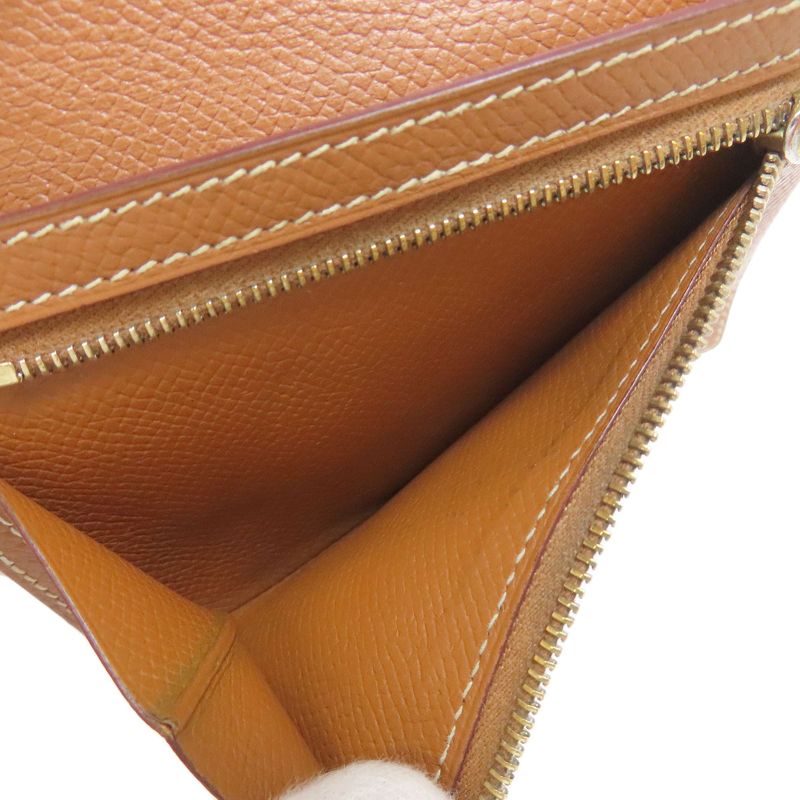 Hermes Bearn Compact Gold Hardware Bifold Wallet With Coin Purse Epson Women