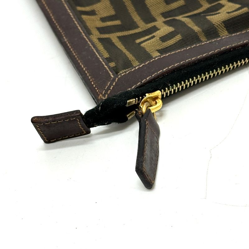 Fendi Second Bag Zucca Pattern Canvas Brown