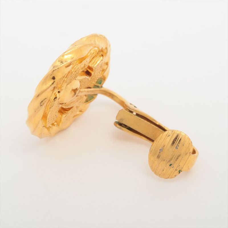 Chanel Coco Mark Earrings (one Side Only) 2137 GP With Rhinestone Gold