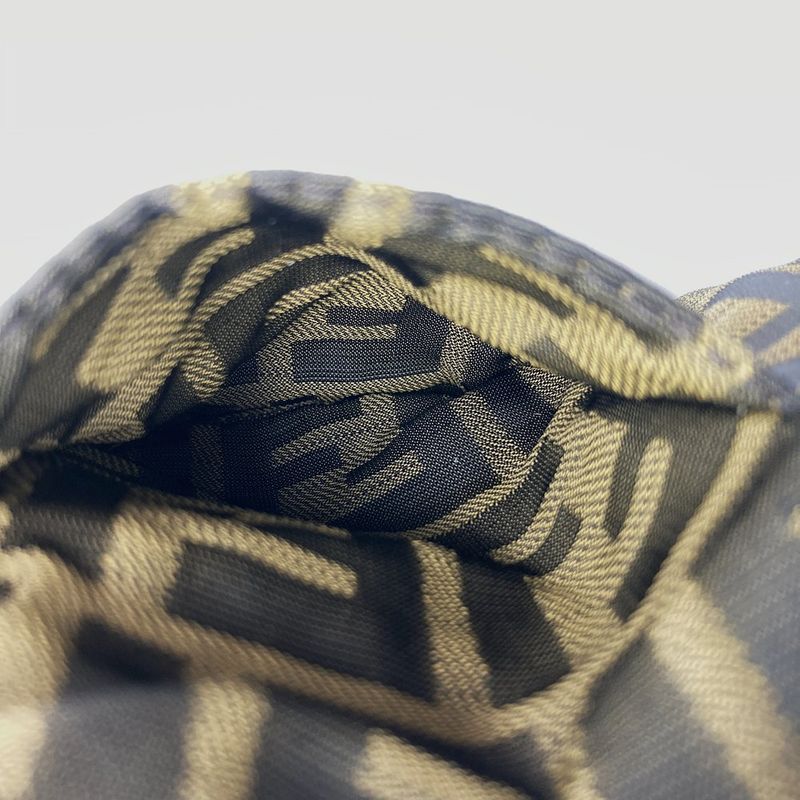 Fendi 2386 7va187 Waist Bag Shoulder Bag Body Bag Zucca Nylon Canvas Leather