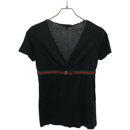 Gucci Sherry Line Ribbon Rayon Top 284477 X6239 Black S