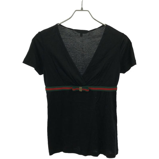 Gucci Sherry Line Ribbon Rayon Top 284477 X6239 Black S