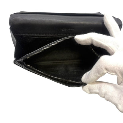 3199 Bottega Veneta Long Wallet 156819 Black Preowned Men's Folded Wallet