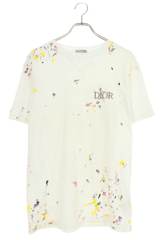 Dior 183j686a0554 Painted Logo Embroidery T-shirt Men's S