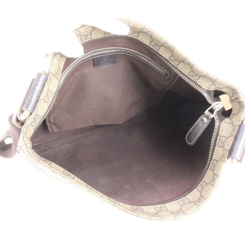 Gucci GG Supreme Leather Shoulder Bag Crossbody Messenger Business Commuter