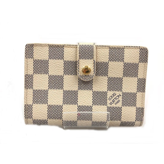 Louis Vuitton Damier Azur Portefeuille Viennois Bifold Wallet N61676 White