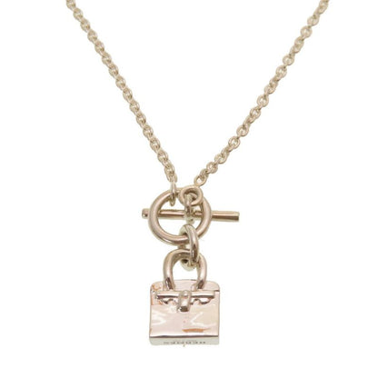 Hermes Birkin Motif Amulet Silver 925 Necklace Accessory 0178 Hermes