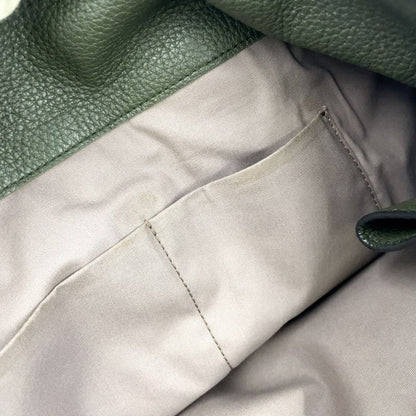 Bottega Veneta Tote Leather Khaki Green Handbag Black