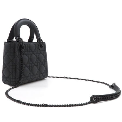 Christian Dior 2way Bag Lady Dior Mini Ultra Matte Calf Black Matte Black