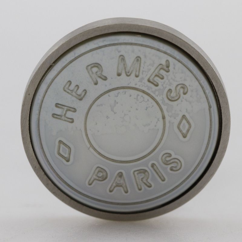 Hermes Celia Bijouterie Fantaisie Vintage Metal And Shell Silver Ladies 12.0g