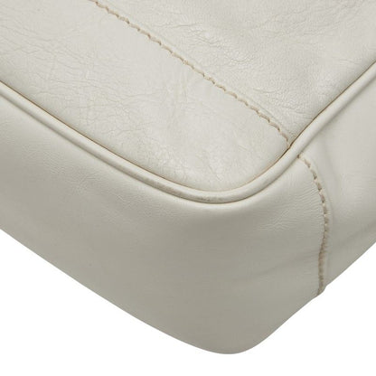 Balenciaga Reporter Crossbody Shoulder Bag 272862 White Leather Women Balenciaga