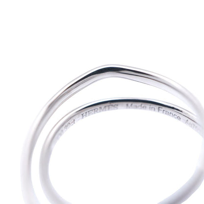 Hermes Vertige Coeur Diamond 030ct 18K White Gold #50 Ring 750wg White Togo