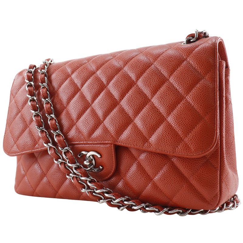 Chanel Deca Matelasse 30 Double Chain Shoulder Double Flap A58600 Caviar Skin