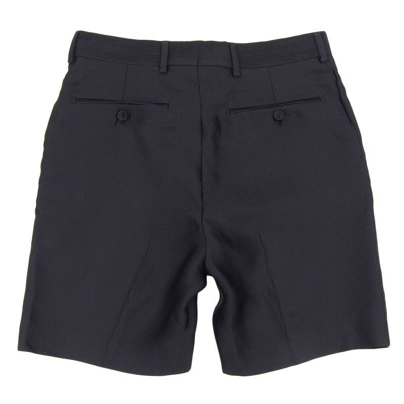 Fendi 2022 Fb0521 FF Logo Embroidered Shadow Stripe Shorts Black 44 Made In