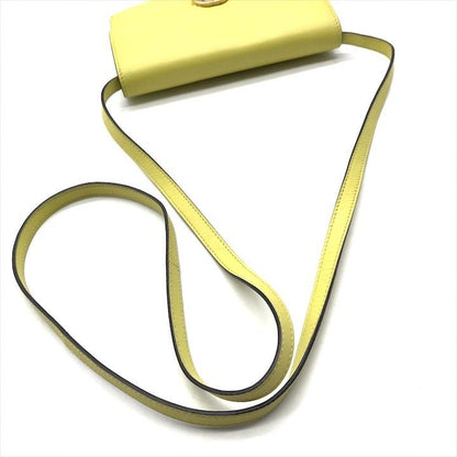 Gucci Interlocking 2-Way Shoulder Bag Wallet Lime Yellow Leather