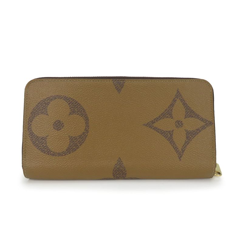 Louis Vuitton Long Wallet Zippy Wallet M69353 Monogram Giant Reverse Brown Gold