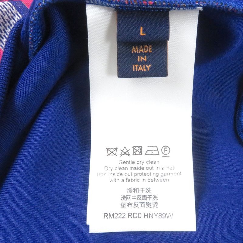 Louis Vuitton 2022 100% Cotton Diamond Damier Allover Knit Sweatshirt Orange L