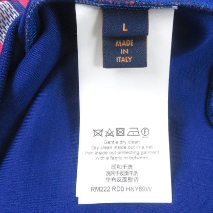 Louis Vuitton 2022 100% Cotton Diamond Damier Allover Knit Sweatshirt Orange L