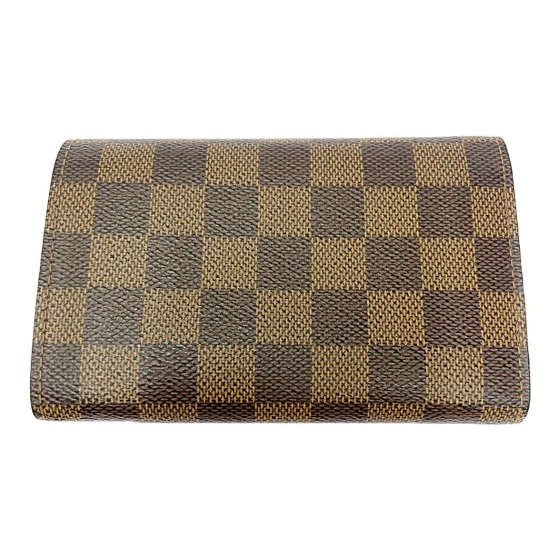 Louis Vuitton N61730 Damier PVC Portmonnais Vier Tresor Brown 300214 Foldable