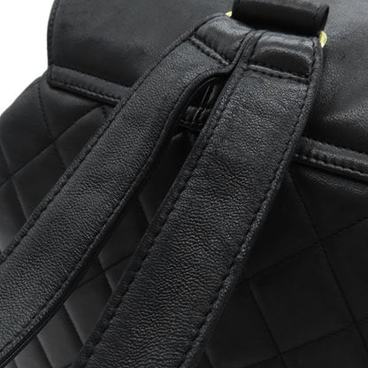 Chanel Backpack Daypack Matelasse Chain Backpack Sac Lambskin Black Gold