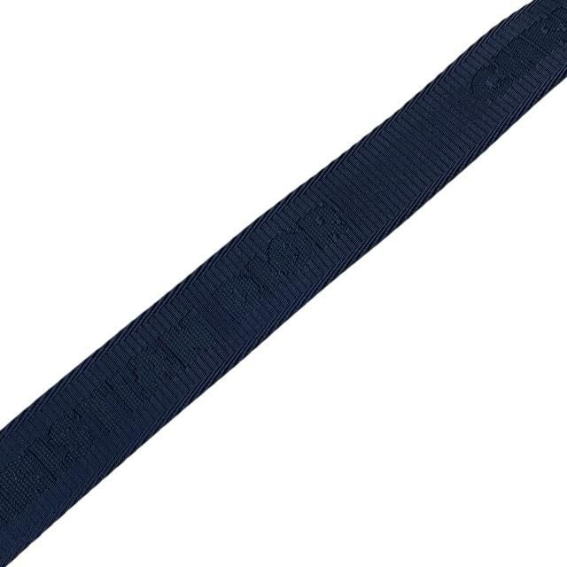 DIOR Belt Logo Jacquard Small Item Canvas Leather Logo Navy Silver Hardware